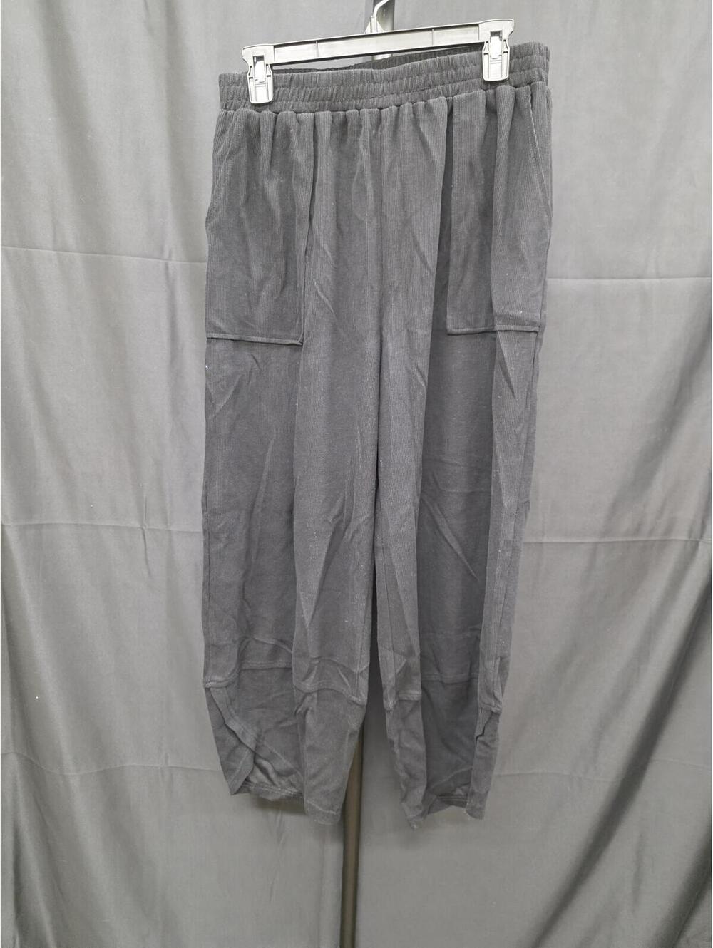 Women’s Baggy Wide Leg Elastic Waist Palazzo Harem Beach Pants L